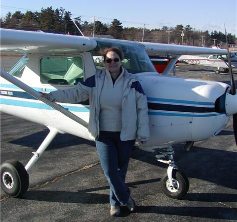 Linda Private Pilot by airplane